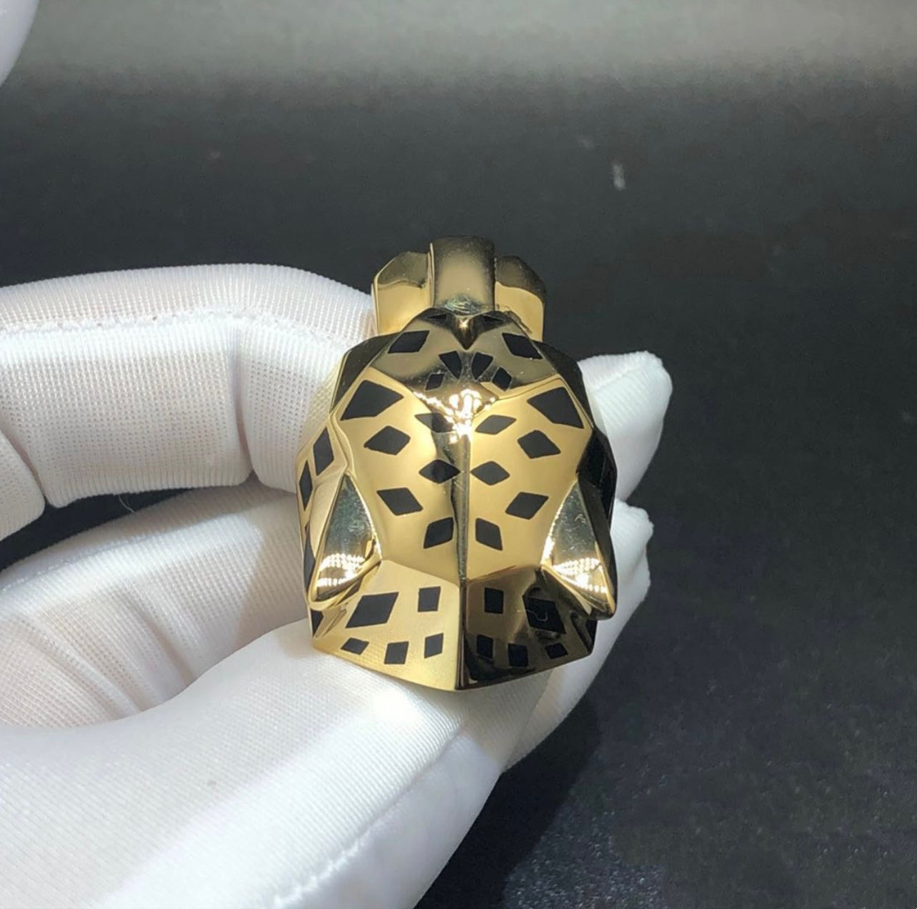 Panther Yellow Gold Ring