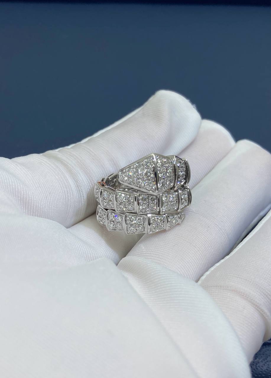 Serpent Double row diamond ring model L