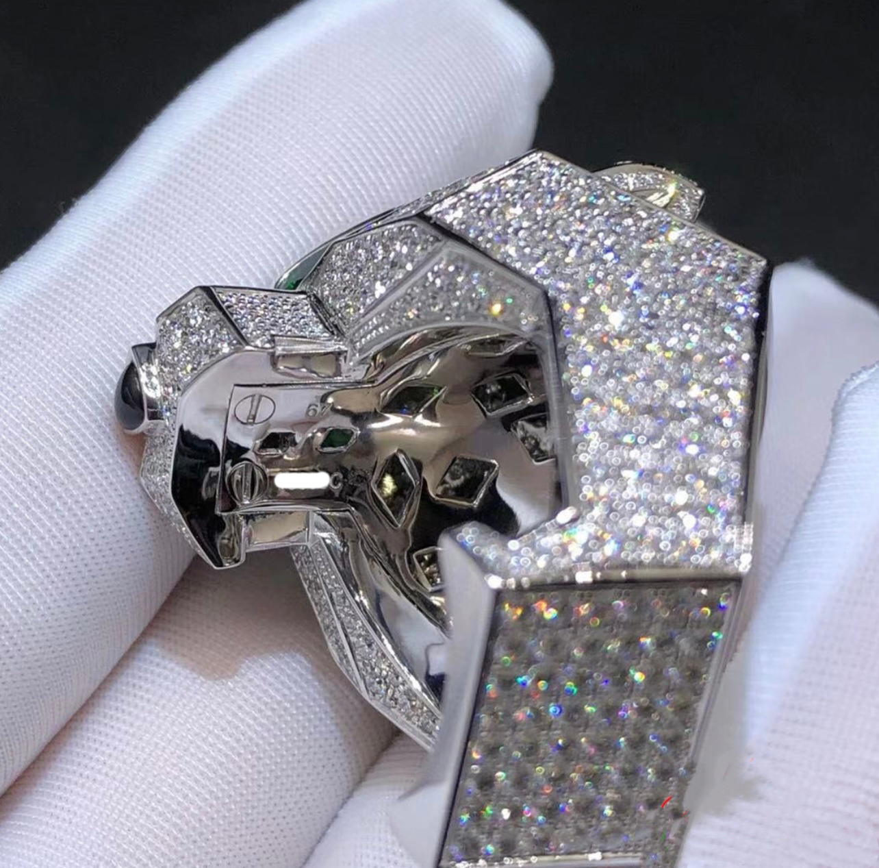 Panther Full Pavé diamond ring