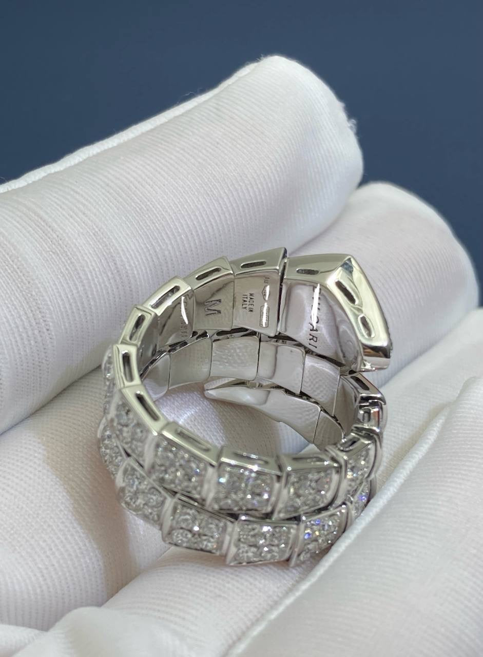 Serpent Double row diamond ring model L