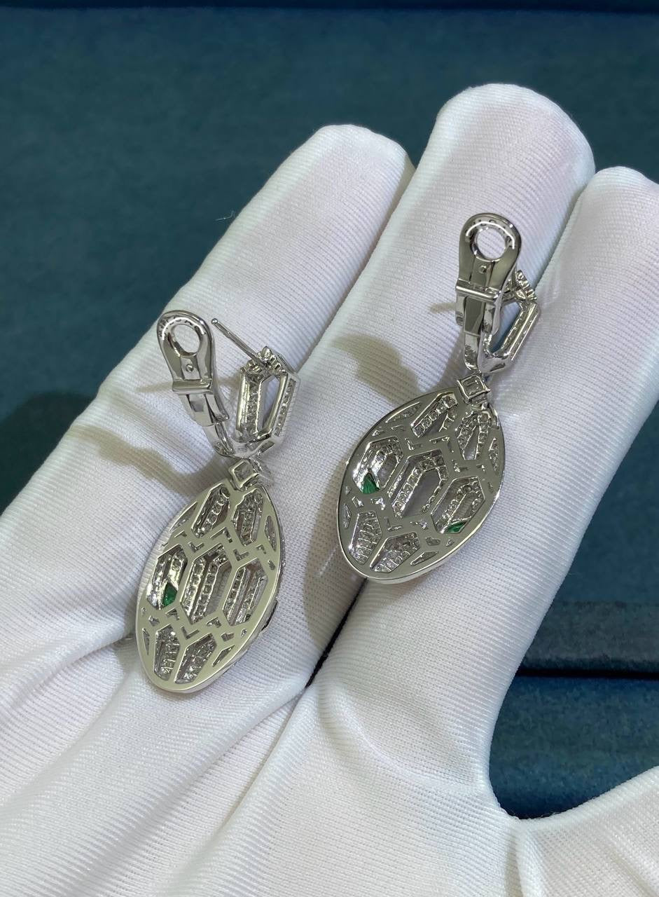 Serpent diamond earrings