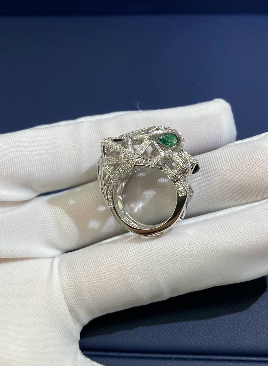 Panther full pavé Open-work diamond ring