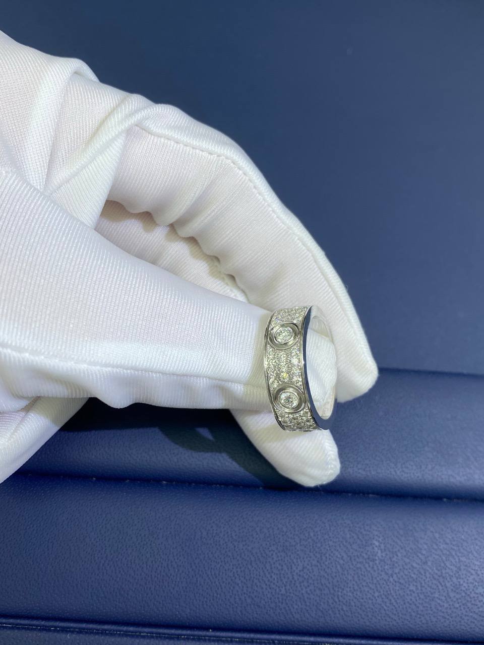 Love full pavé diamond ring classic model