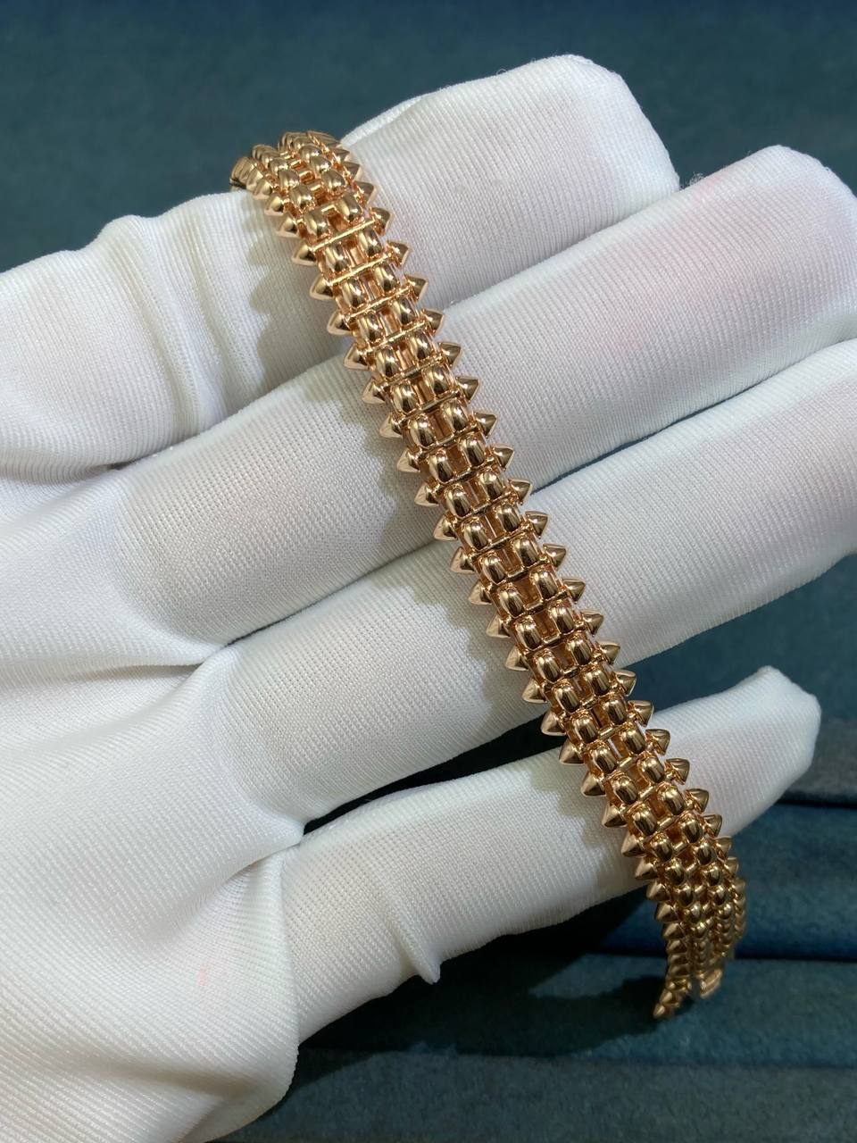Crash double-row diamond bracelet