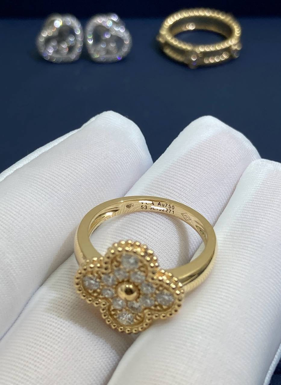 VC pavé diamond ring
