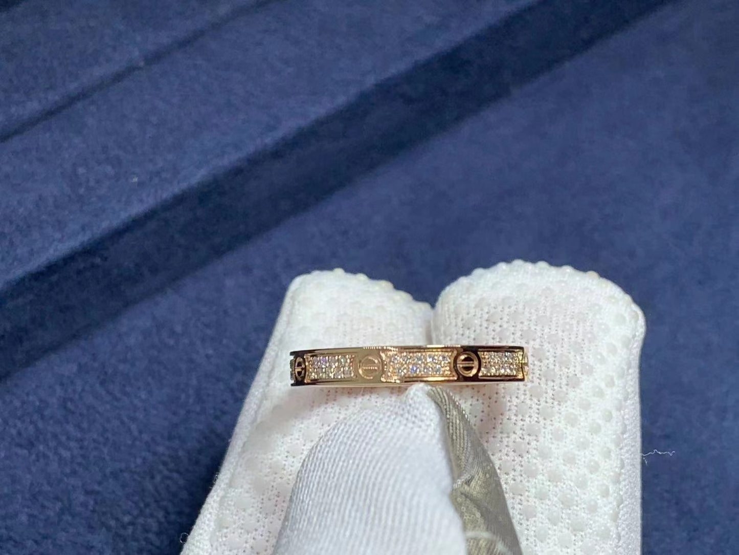 Love full pavé diamond ring mini model