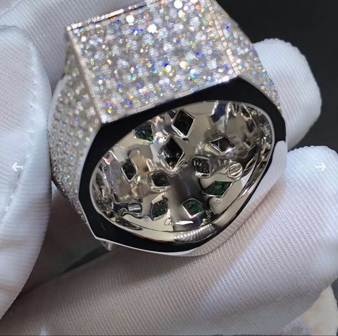 Panther Full Pavé diamond ring