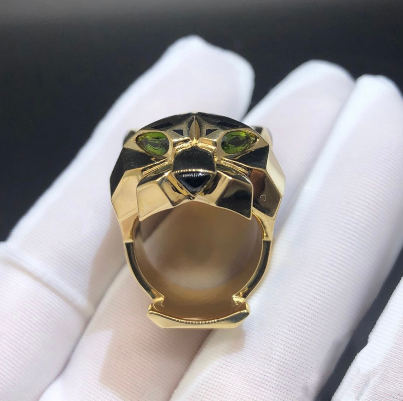 Panther Yellow Gold Ring