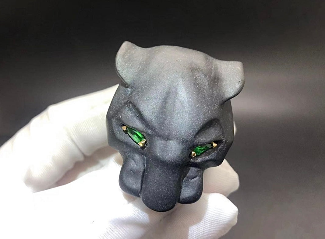 Panther Black Jasper ring