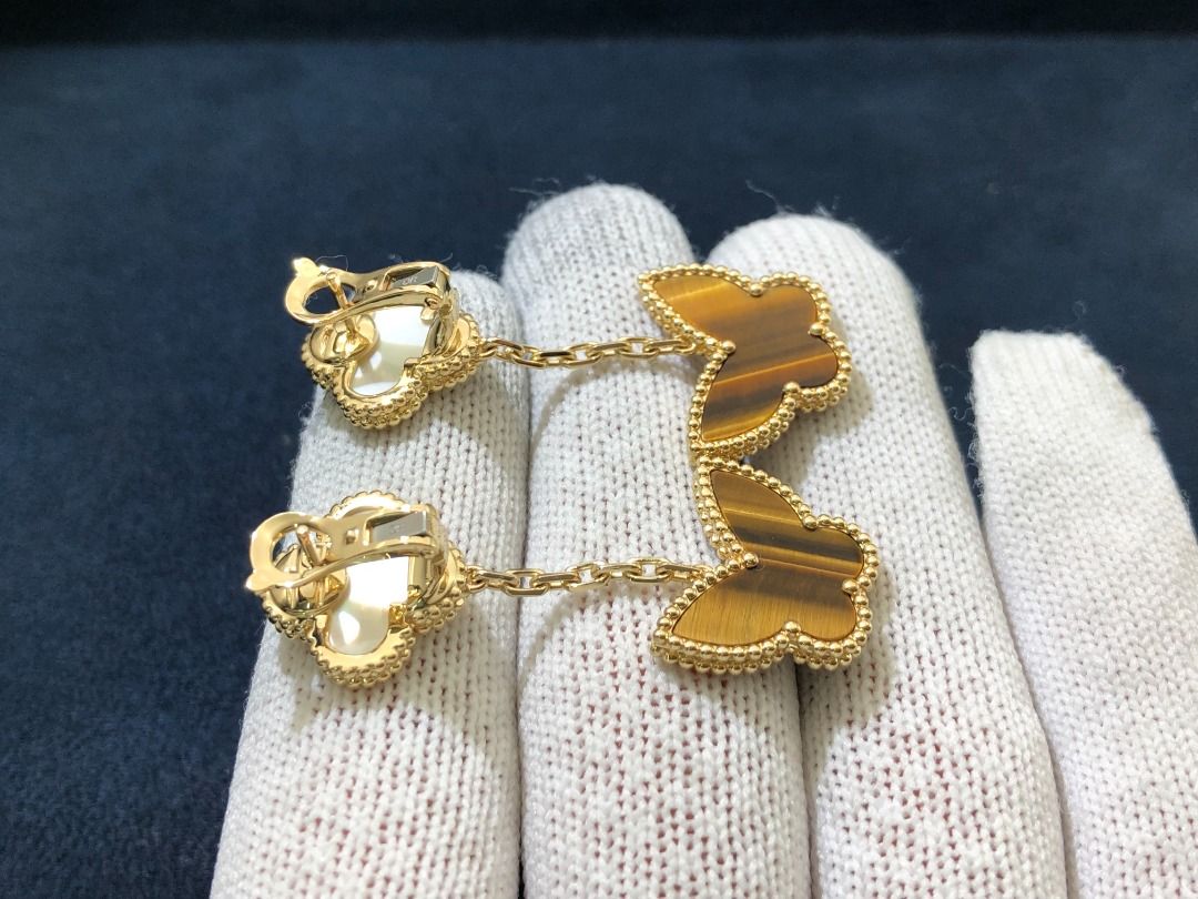VC Mother-Of-Pearl and Tiger’s eye butterfly earring