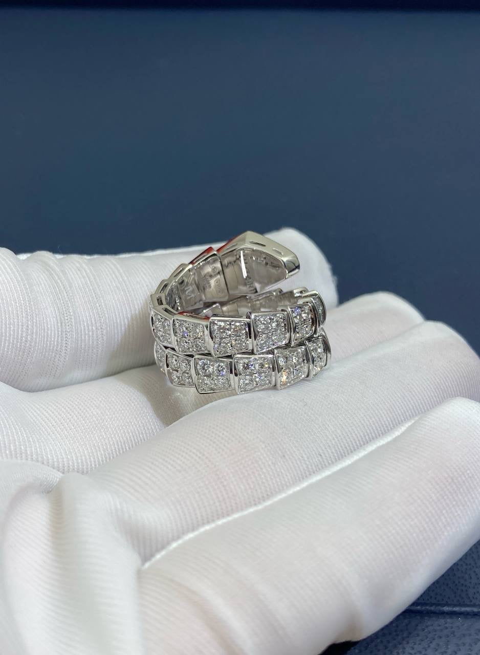 Serpent Double row diamond ring model L