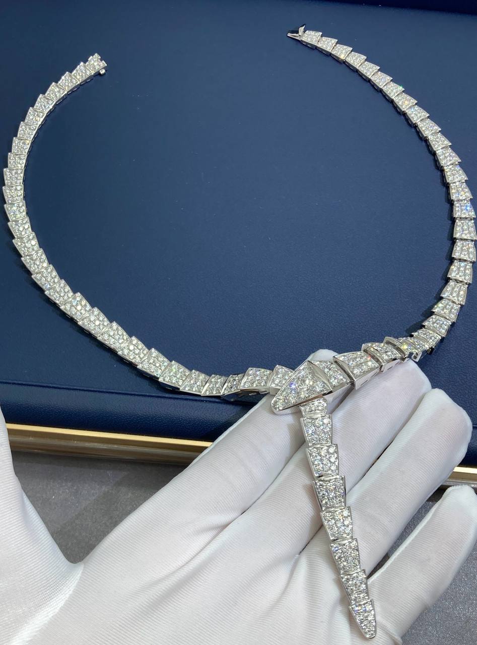 Serpent Diamond Necklace Large
