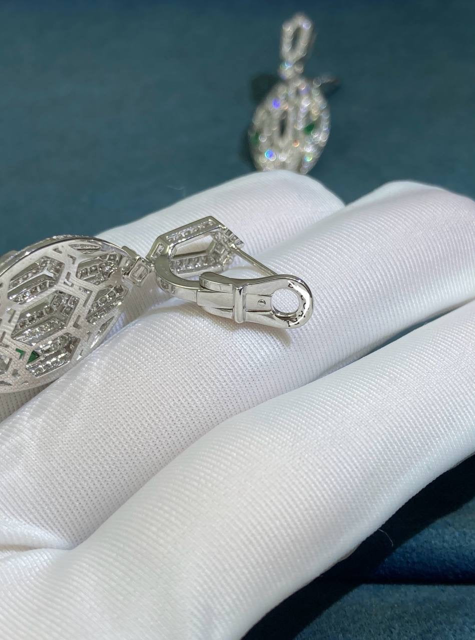 Serpent diamond earrings
