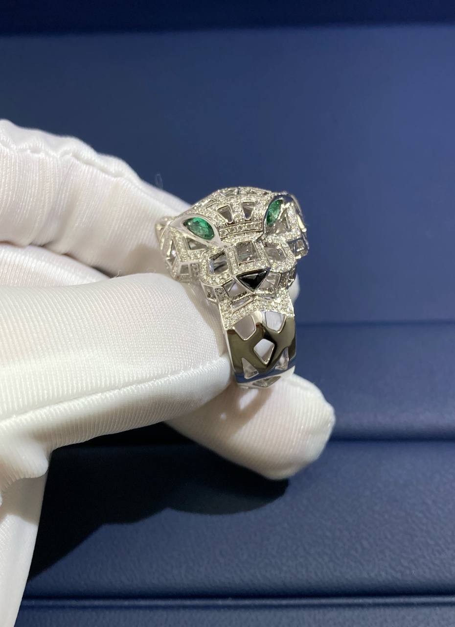 Panther full pavé Open-work diamond ring
