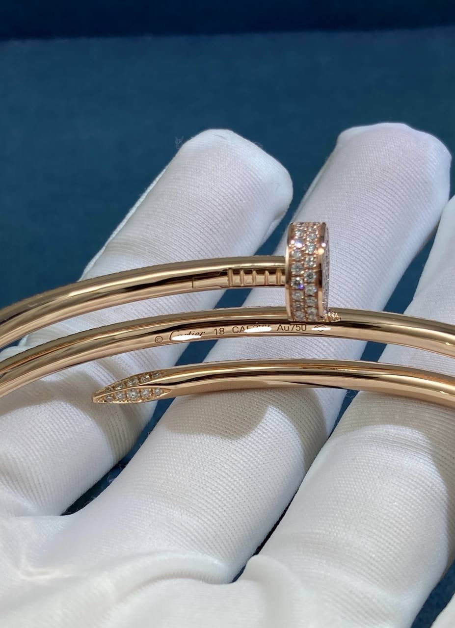 Nail Inspired Double Row Diamond Bracelet