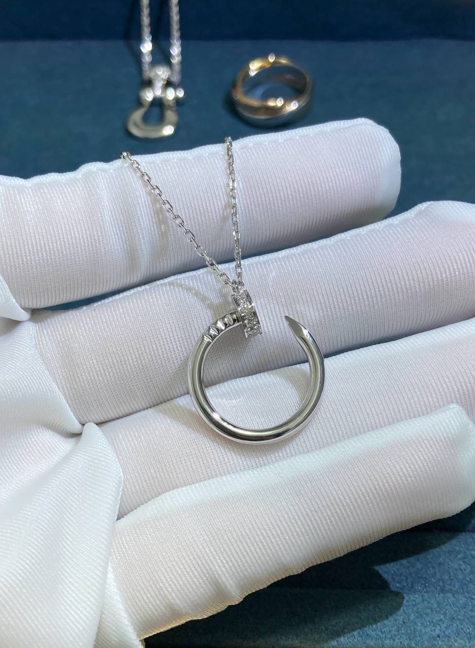 Nail Inspired full pavé diamond pendant