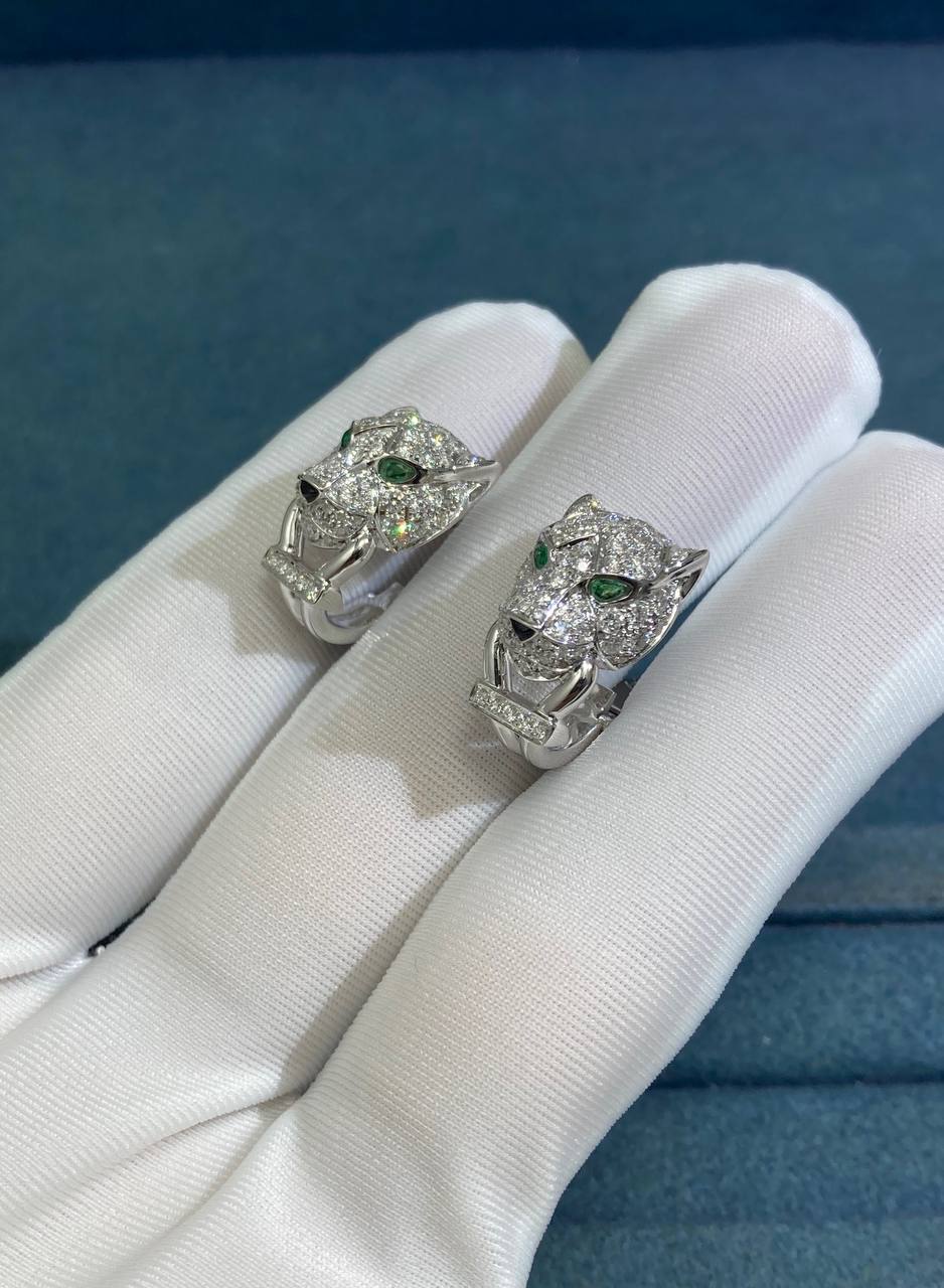 Panther diamond earrings