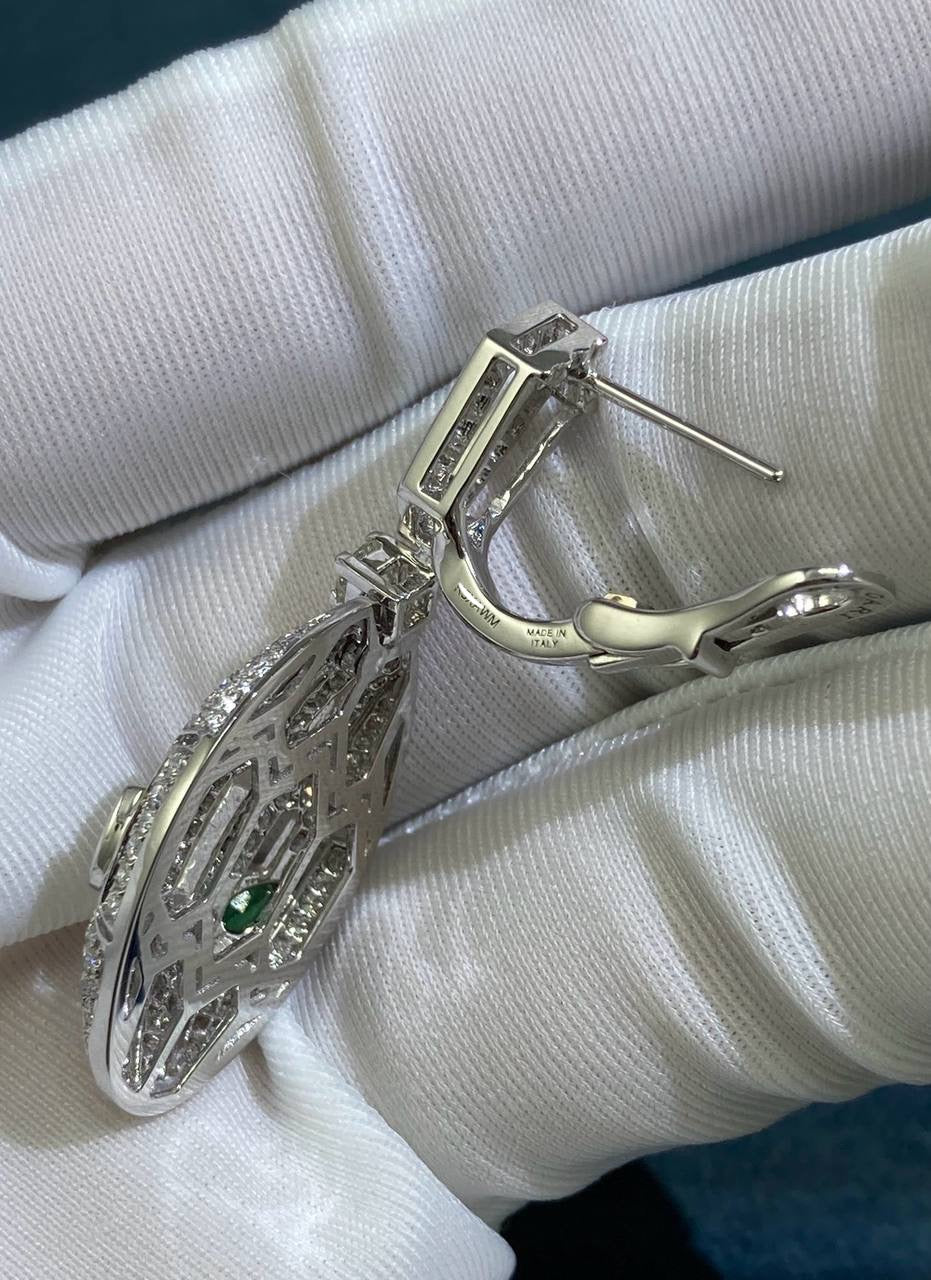 Serpent diamond earrings