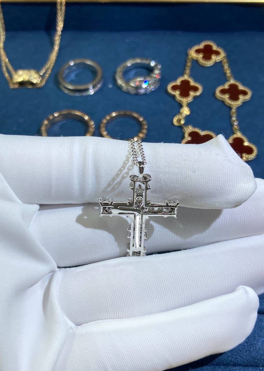 TC diamond cross pendant