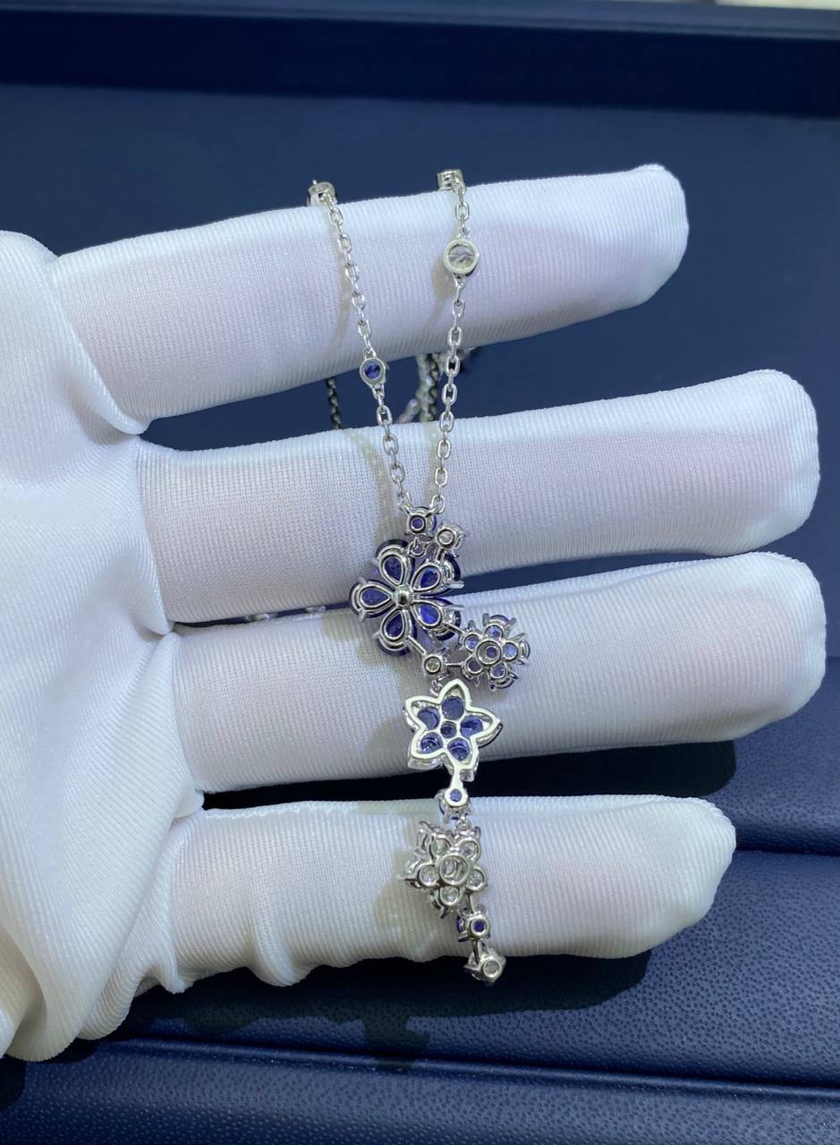 VC wildflowers necklace with sapphires and diamonds