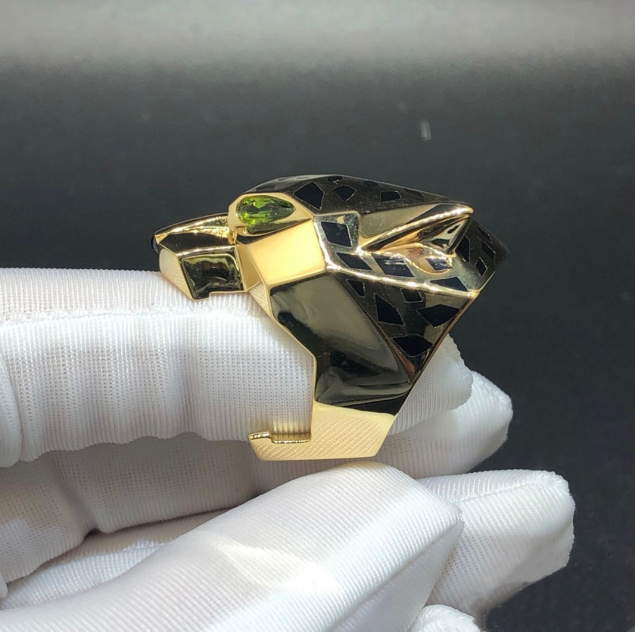 Panther Yellow Gold Ring