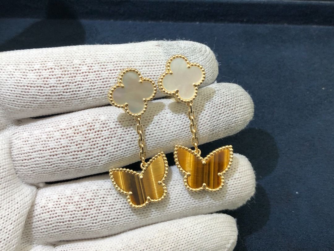 VC Mother-Of-Pearl and Tiger’s eye butterfly earring