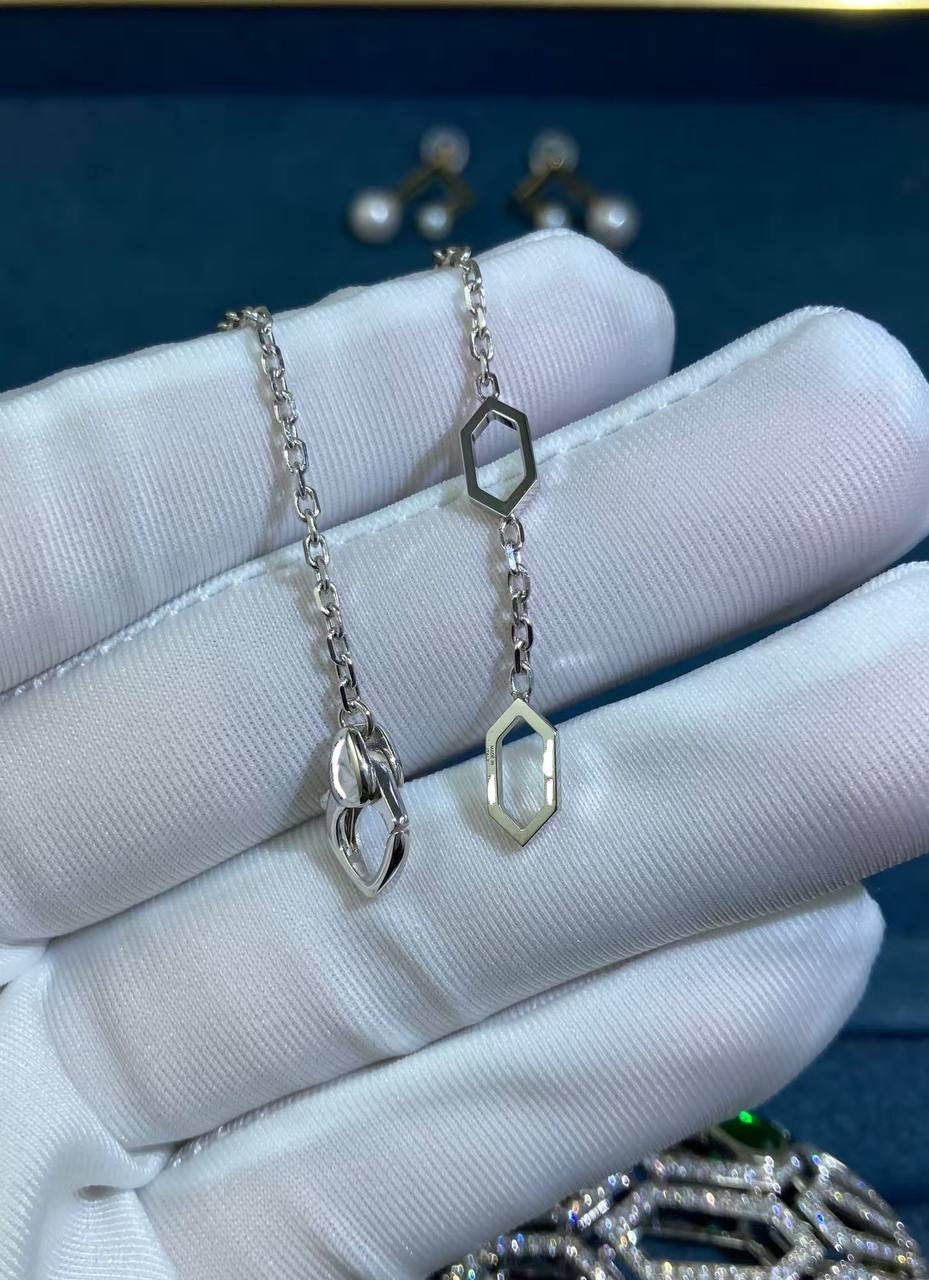 Serpent pavé-set diamond necklace