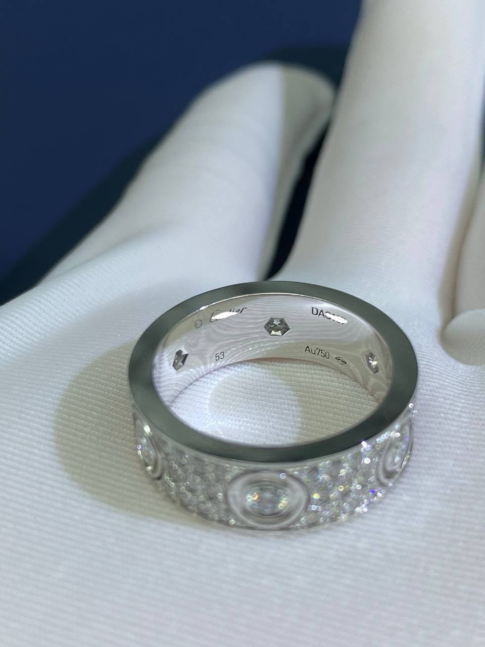 Love full pavé diamond ring classic model