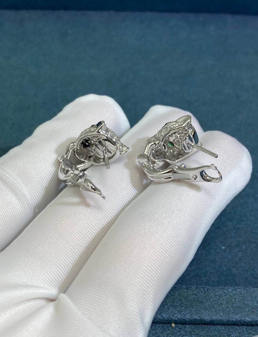 Panther diamond earrings