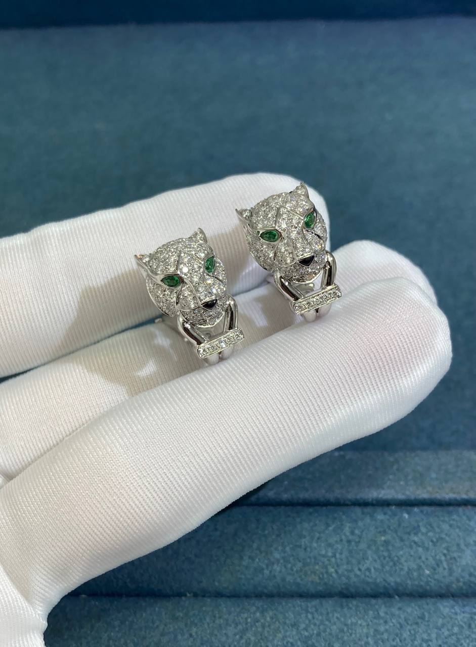 Panther diamond earrings