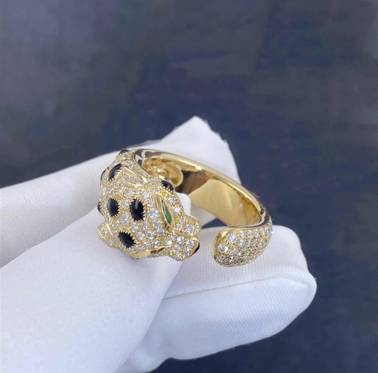 Panther diamond ring