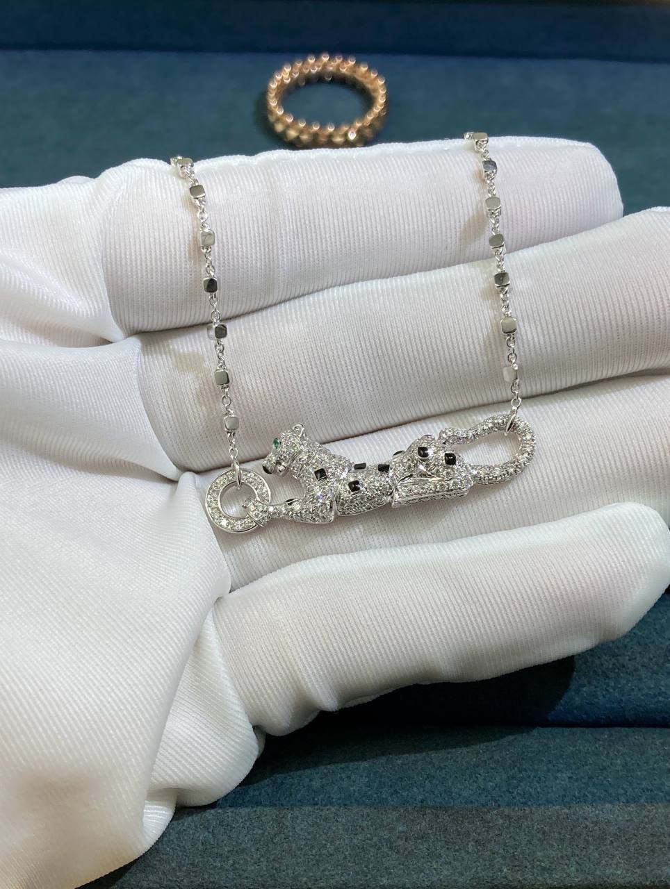 Panther diamond necklace