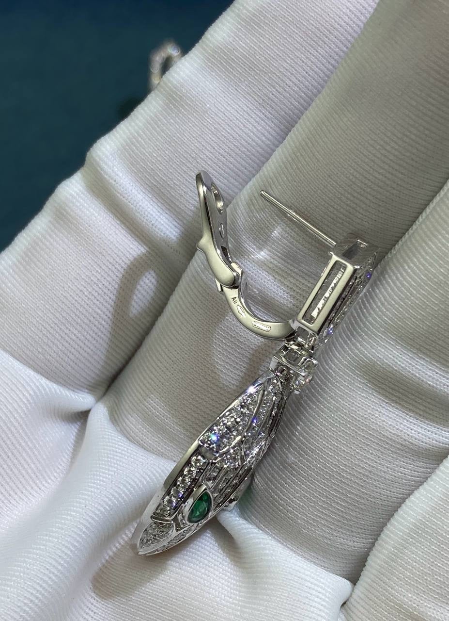 Serpent diamond earrings