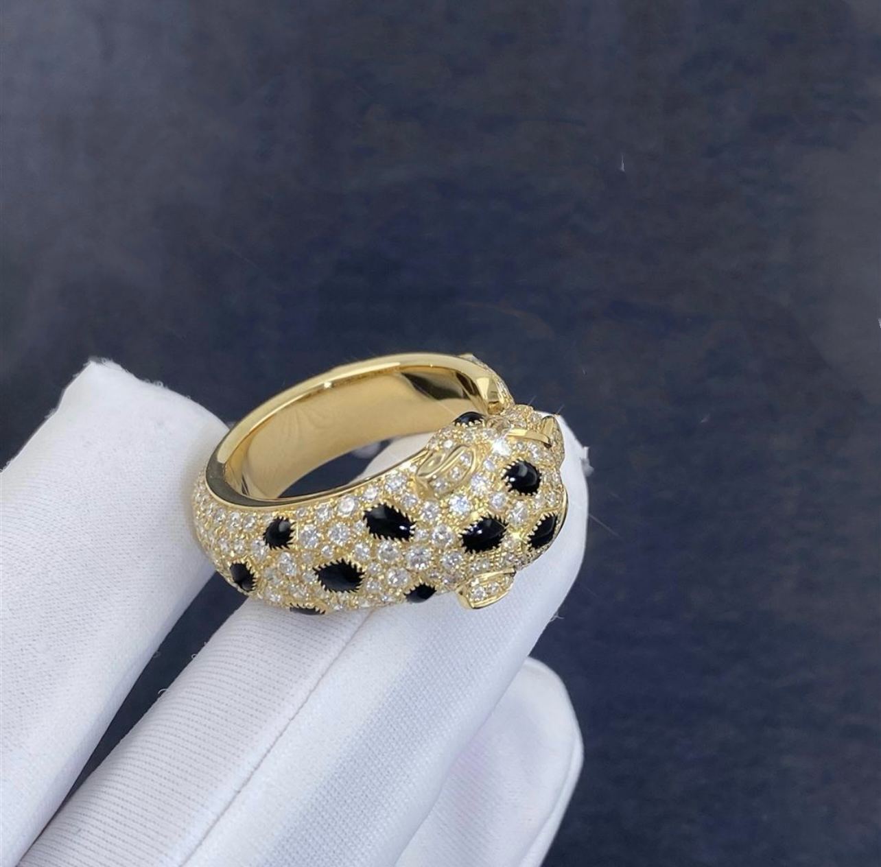 Panther diamond ring