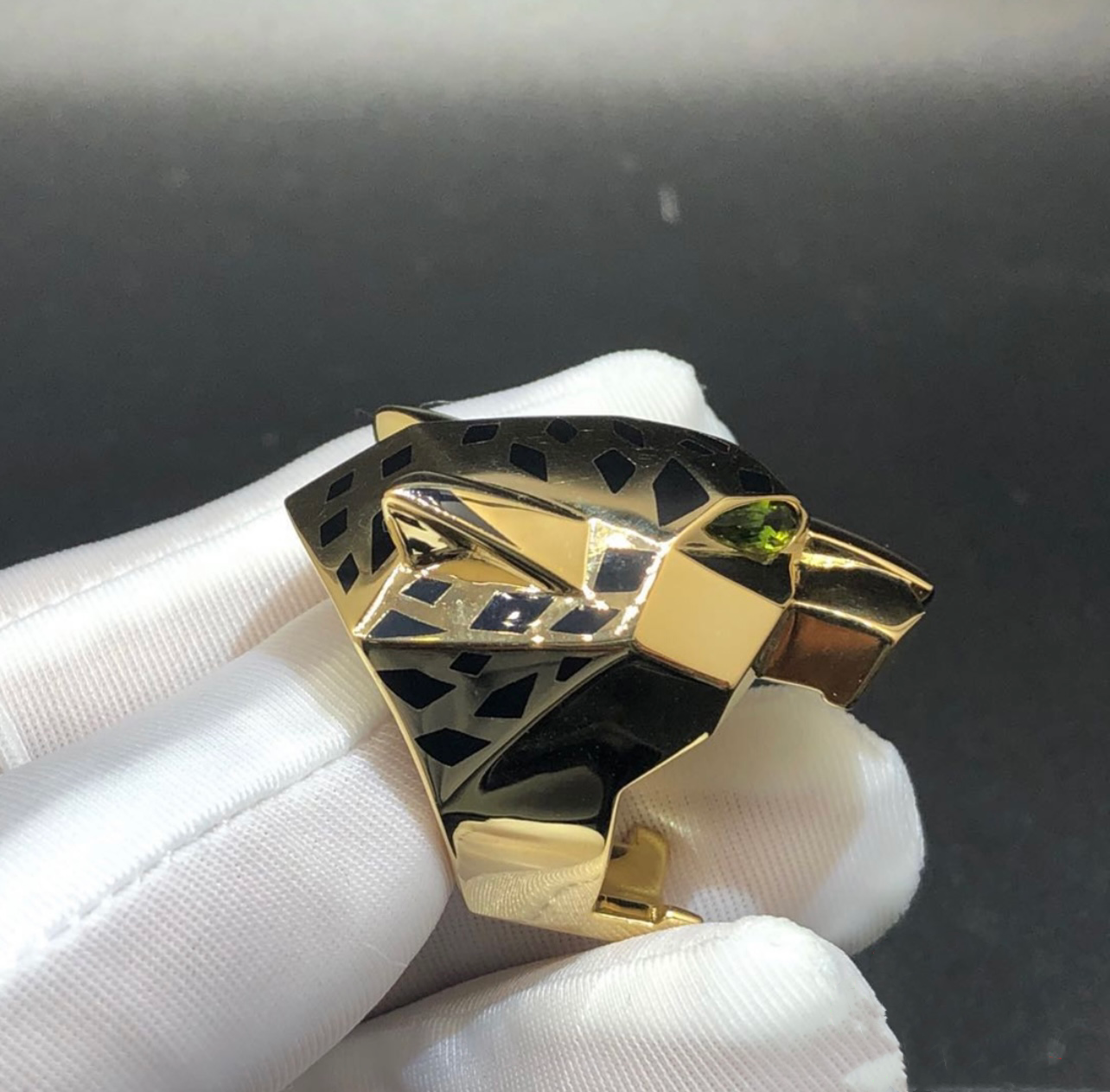 Panther Yellow Gold Ring
