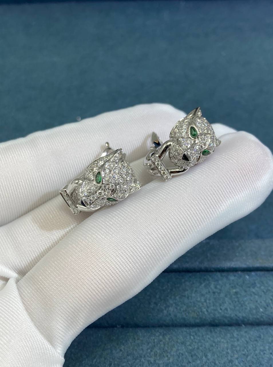 Panther diamond earrings