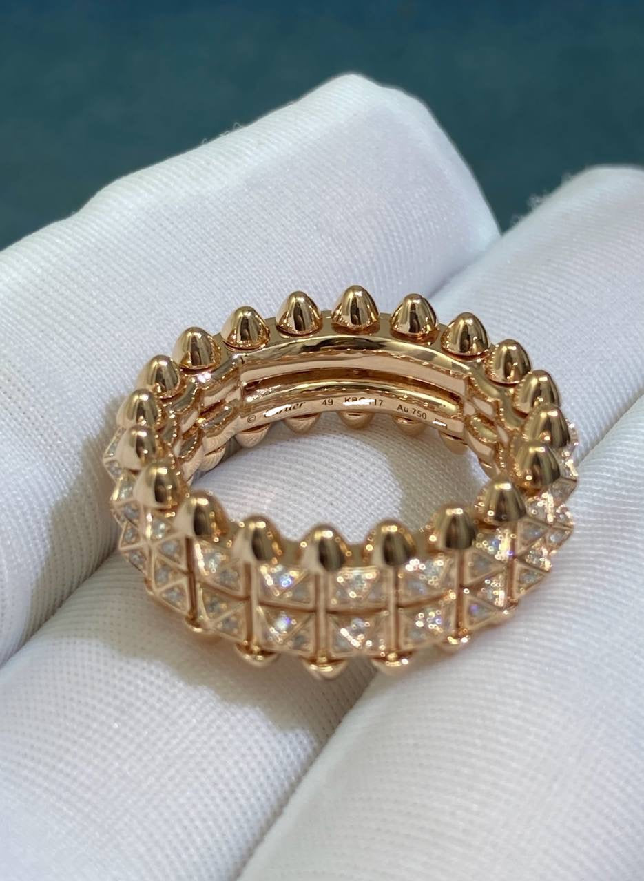 Crash double-row diamond ring
