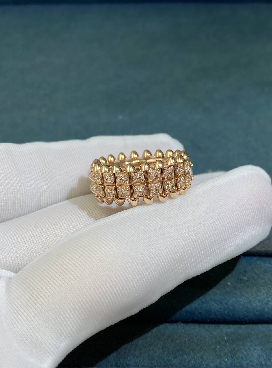 Crash double-row diamond ring