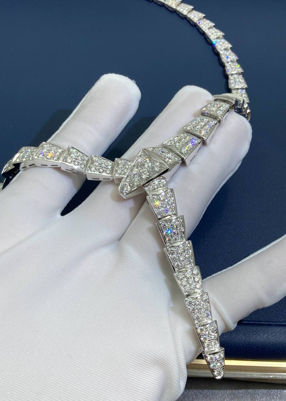 Serpent Diamond Necklace Large