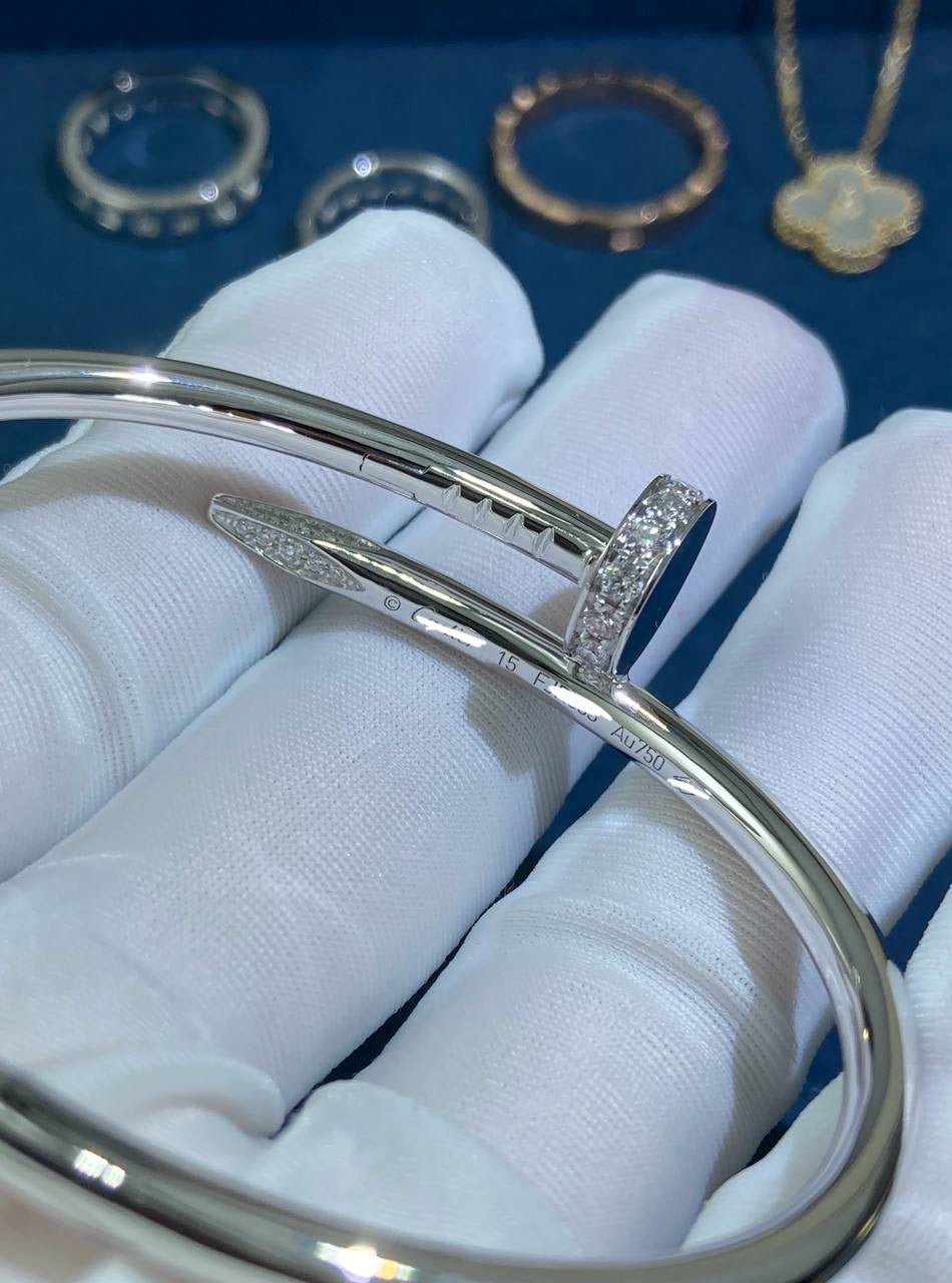 Nail Inspired bracelet with Diamonds model M