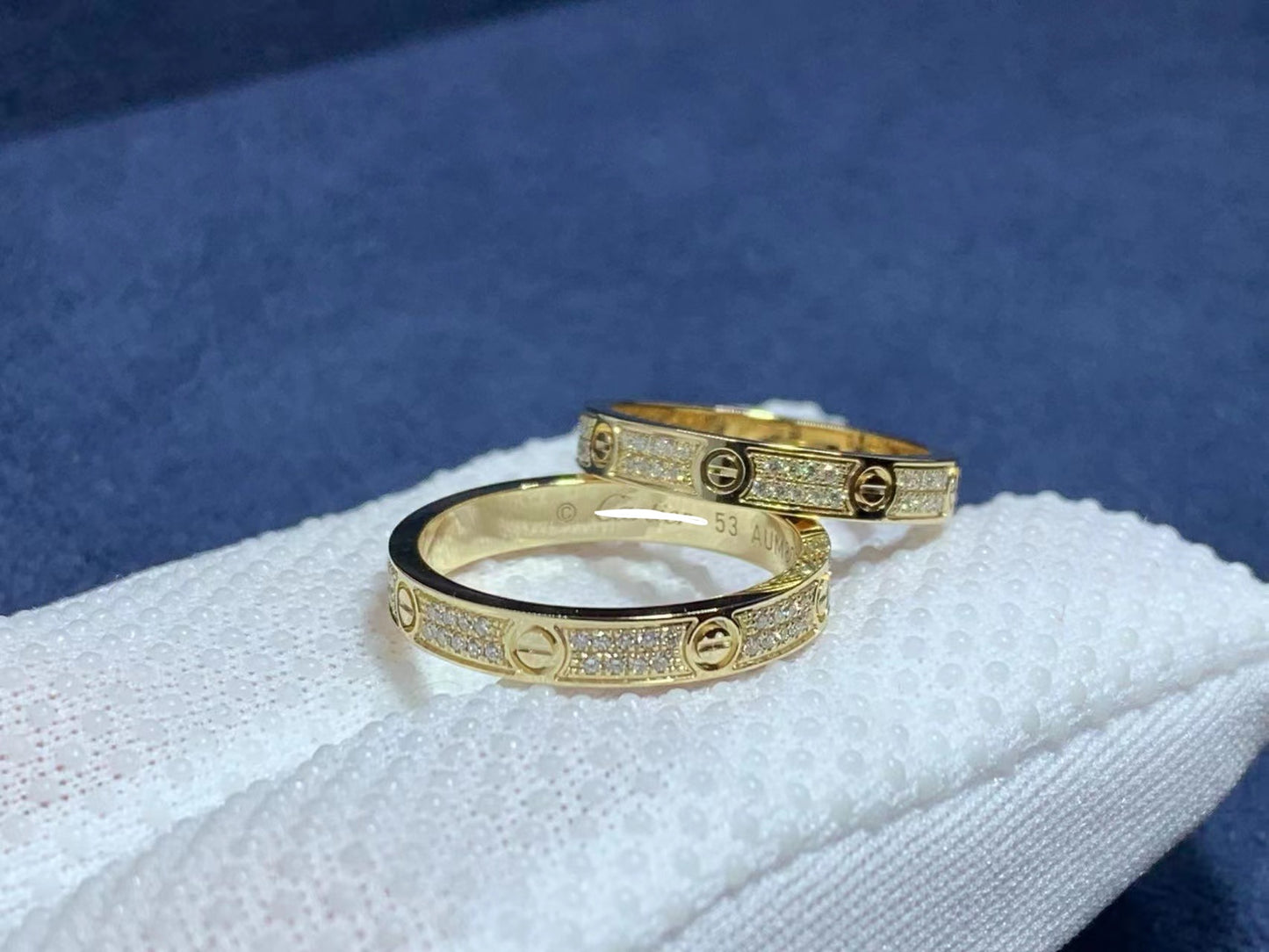 Love full pavé diamond ring mini model