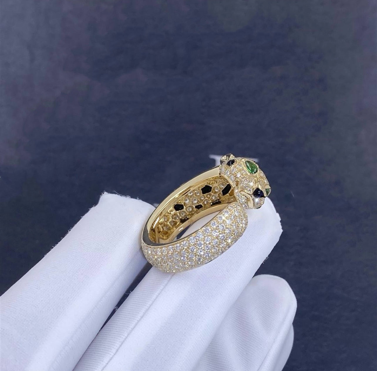 Panther diamond ring