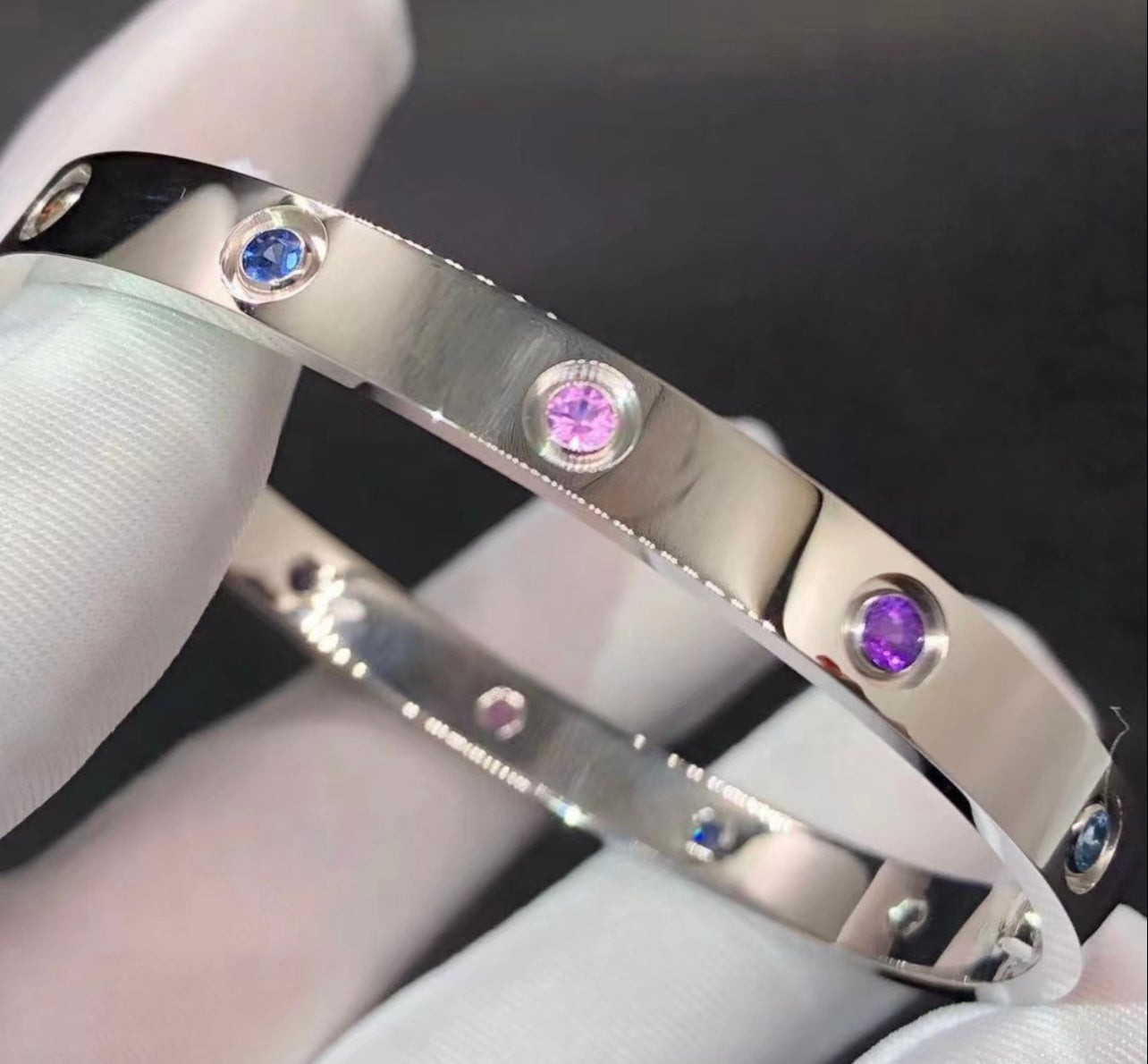Multi Gemstones Rainbow Love Bracelet