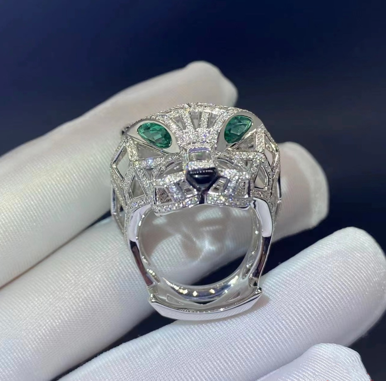 Panther full pavé Open-work diamond ring