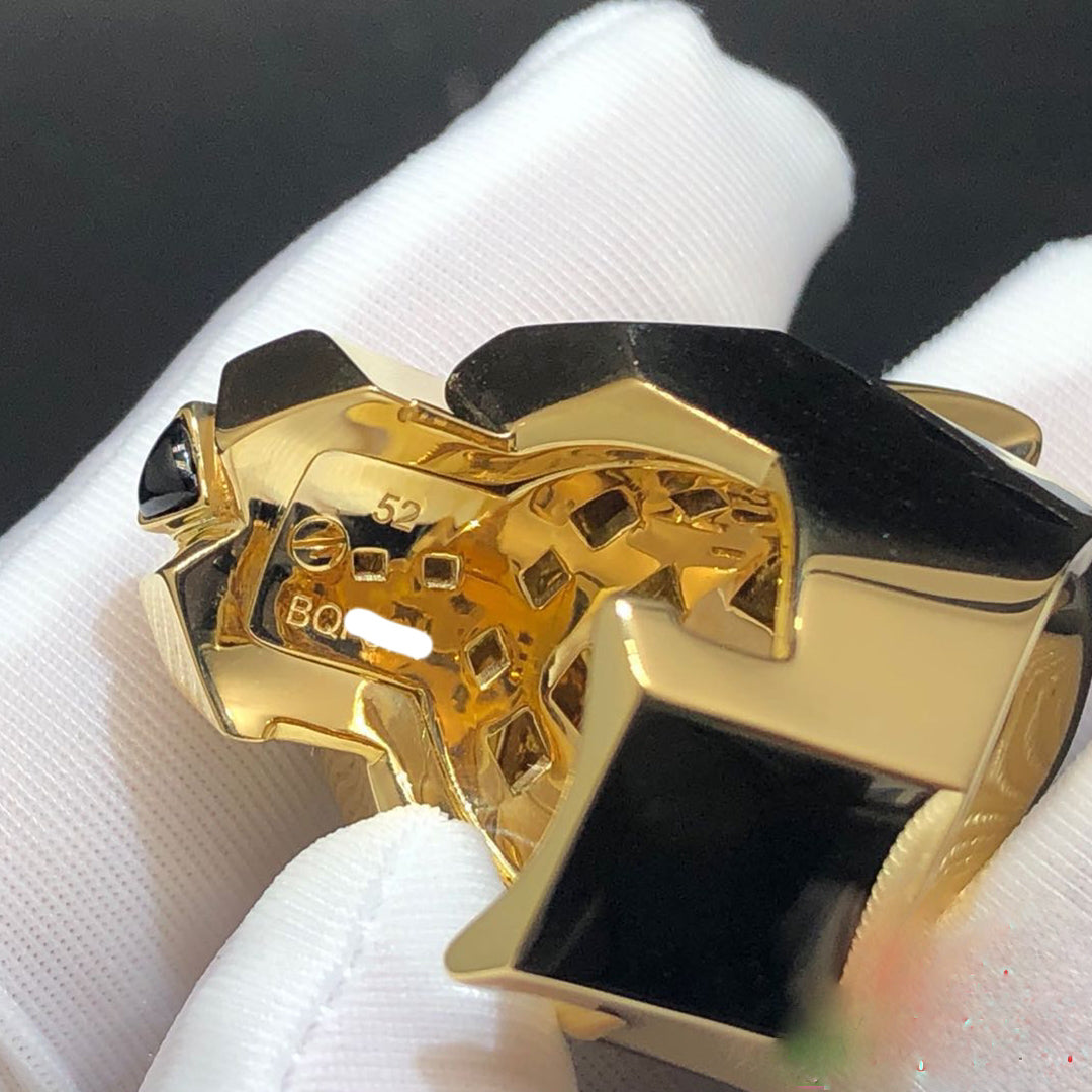 Panther Yellow Gold Ring