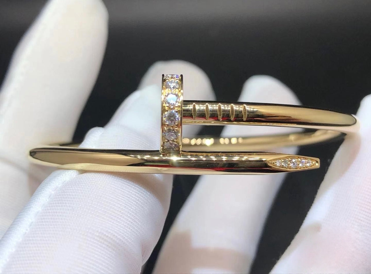 Nail Inspired bracelet with Diamonds model M