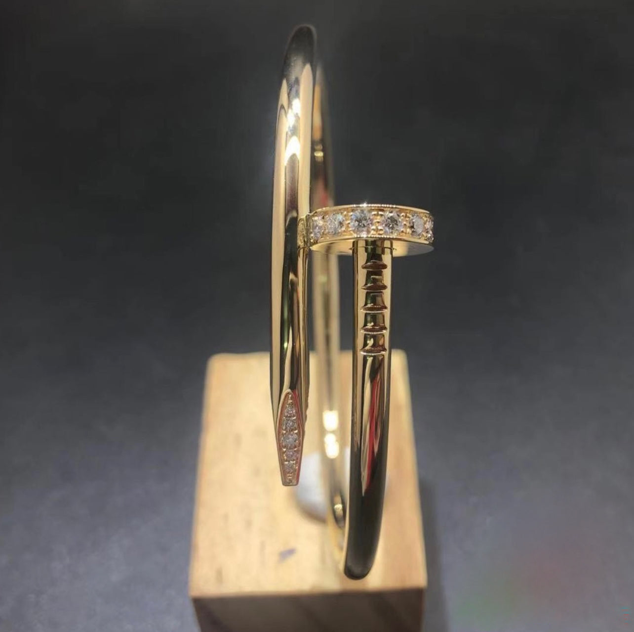 Nail Inspired bracelet with Diamonds model M