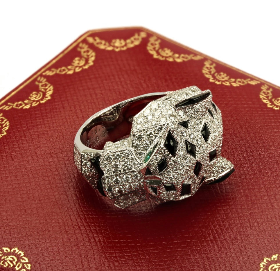 Panther diamond ring