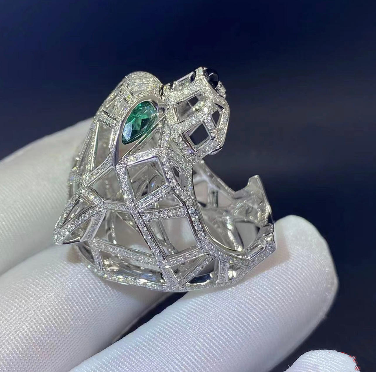 Panther full pavé Open-work diamond ring
