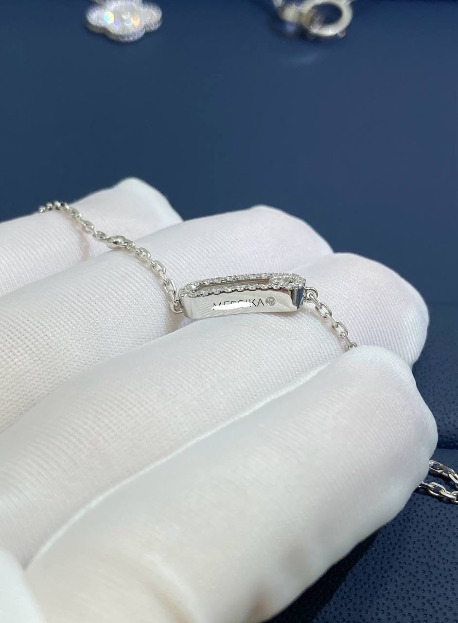 Mssk chain bracelet with pavé diamonds